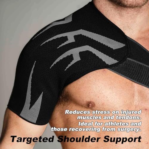 Anaconda Shoulder Brace for Men, Adjustable Compression Support Sleeve, Rotator Cuff Shoulder Brace, Compression Support Pain Relief, Arm Sling Injury and Torn Rotator Cuff for Left or Right Arm(XX-La