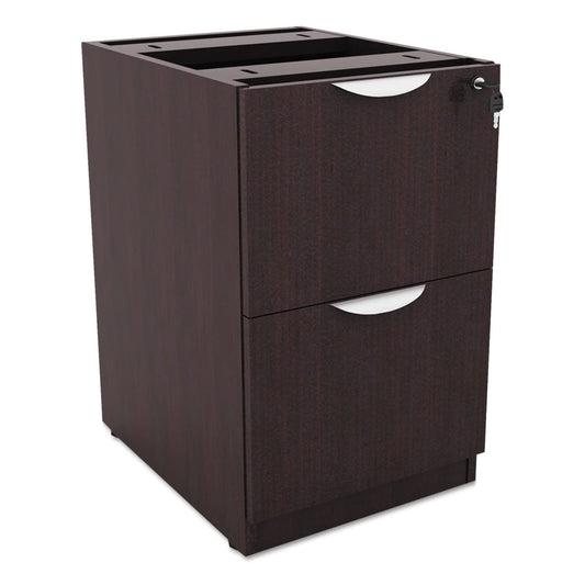 Alera Alera Valencia Series Full Pedestal File, Left Or Right, 2 Legal/Letter-Size File Drawers, Espresso, 15.63" X 20.5" X 28.5"