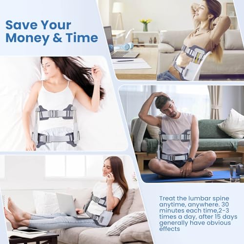 Professional Lumbar Traction Device,Herniated Disc Back Pain Relief Device, Stretcher for Lower Back Pain Relief,Spinal Decompression Devices，lumbar decompression belt