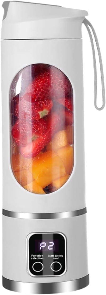Portable blender,Portable Blender USB-C Rechargeable - 33oz Personal Smoothie & Shake Maker, Cordless Travel Juicer with BPA-Free Leakproof Sip Lid(White)