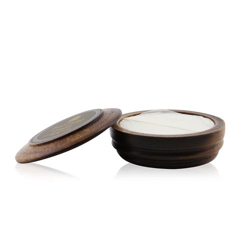 Truefitt & Hill Luxury Shaving Soap in Acacia Wood Bowl - Apsley - Hydrating, Rich Lather for a Closer, Smoother Shave, Gentle on Sensitive Skin, Perfect for Refills - 3.3 oz.
