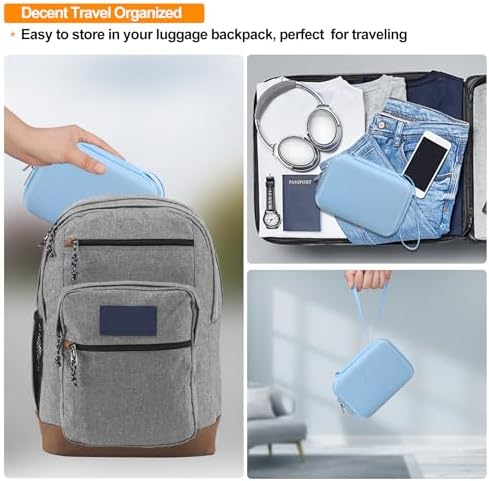 Elonbo Carrying Case for OMRON Evolv Bluetooth Wireless Upper Arm Blood Pressure Monitor, OMRON Evolv BP7000 Portable One-Piece BP Monitor Storage Holder, Blue