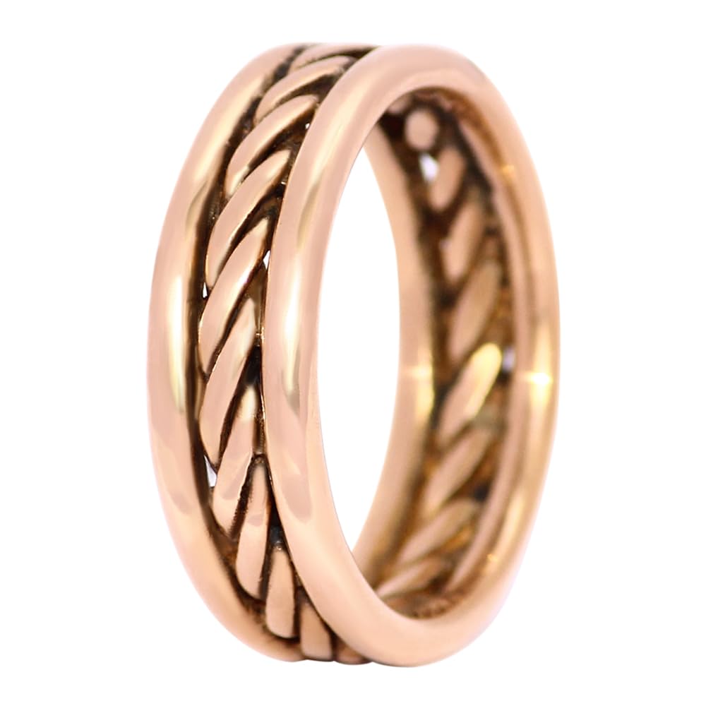 Krishnaa Jewels Pure Copper Classic HandCrafted Band Ring Gift Jewelry for Men and Women (13)