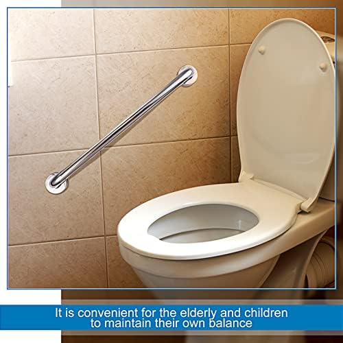 Blulu 2 Set Shower Grab Bar Stainless Steel Bathroom Grab Bar Handle Anti Slip Heavy Duty Bathtub Handle Support Balance Hand Rails for Bathroom Elderly Handicap Senior Pregnant (20 Inch)