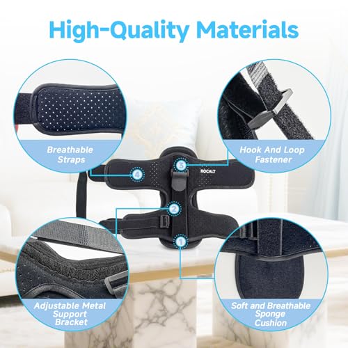 Plantar Fasciitis Night Splint, Upgraded Adjustable Planters Facetious Relief, Soft & Comfortable Foot Brace, Achilles Tendonitis Heel Spur and Foot DropNight Splint for Women and Men
