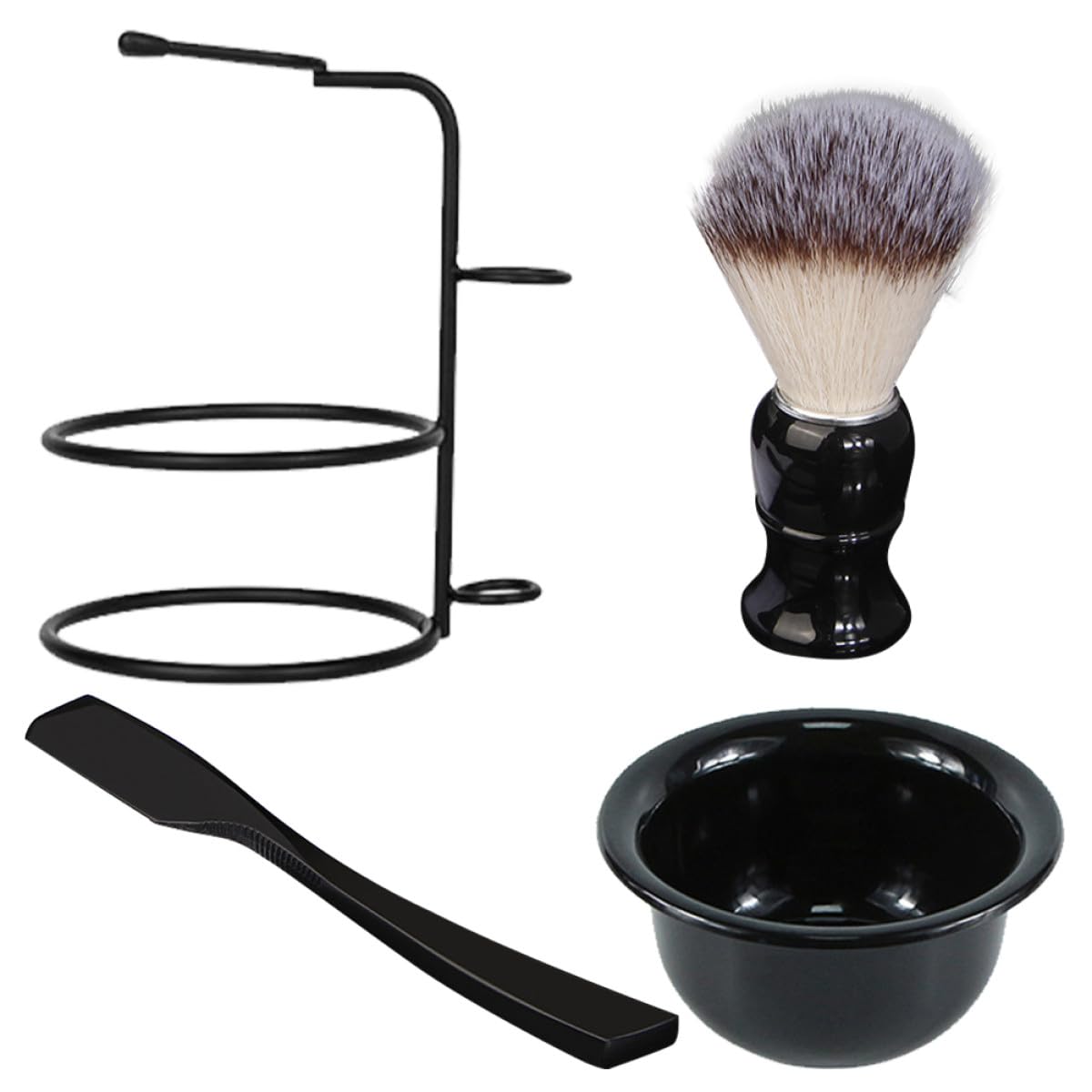 GANAZONO Men’s Manual Shaving Kit with Household Shaving Brush and Razor Holder Stand for Beard Grooming and Face Cleaning Multi-use Professional Grooming Tool Set for Travel and Daily Use