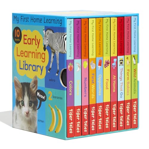 Early Learning Library: Box Set 10 Board Books for Kids (My First Home Learning)