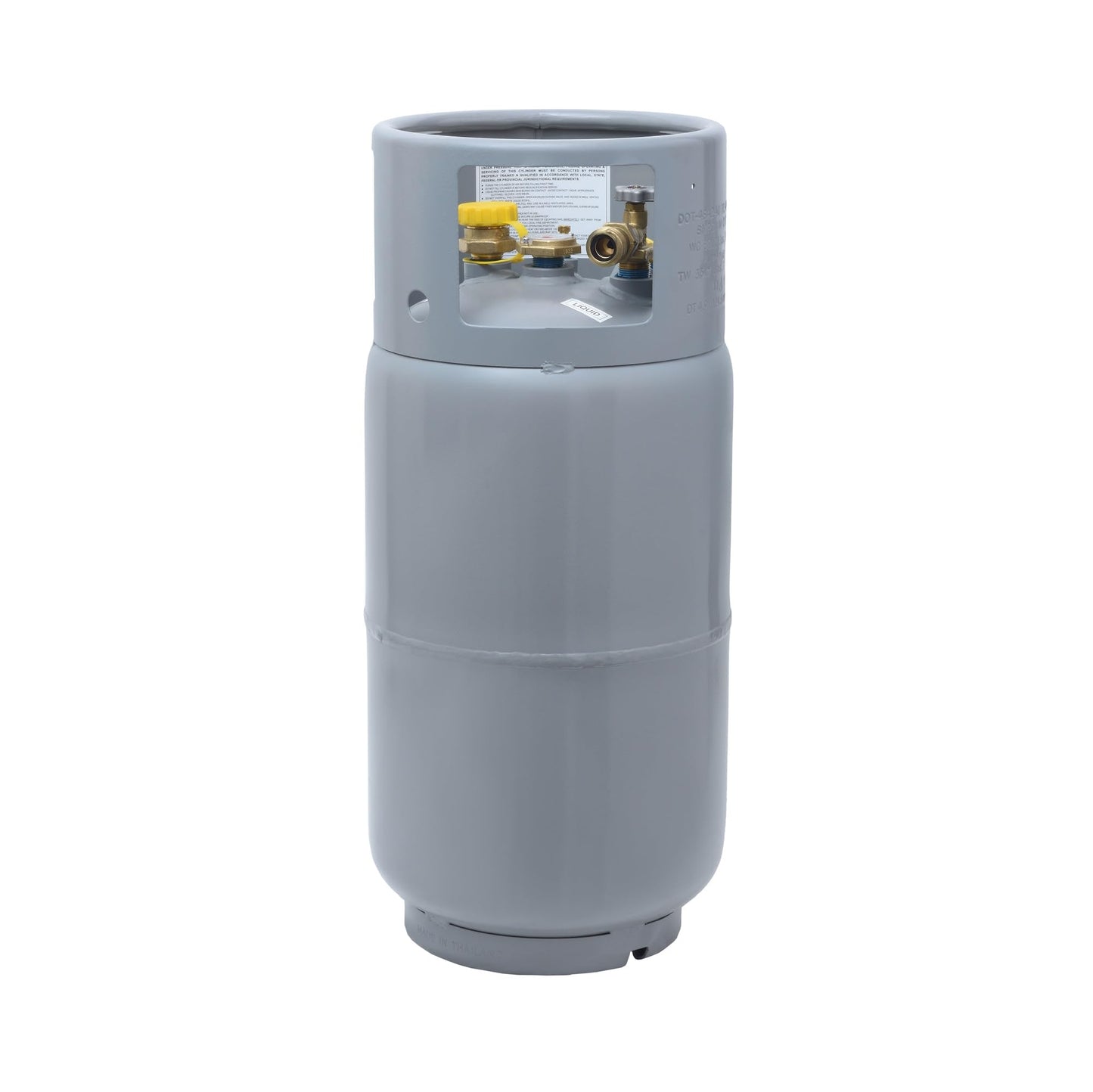 Flame King YSN335 - 33.5LB Steel Forklift Propane Tank Cylinder with Built-in Gauge, Gray