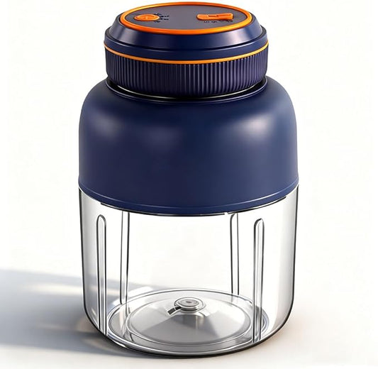 Portable Wireless Juicer Cup - 44 oz Cordless Blender with 38-Blade 18000 RPM High-Speed Motor, USB-C Rechargeable Personal Smoothie Maker for Gym, Travel, and Outdoors (Single Cup-Blue,44oz)