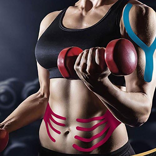 SOON GO Kinesiology Tape Pro 5 Rolls, 2 Inch High Elasticity Sports Tape Therapeutic Pain Relief–Physio Tape for Muscle Recovery & Joint Support, Waterproof & Hypoallergenic & Breathable–Pink