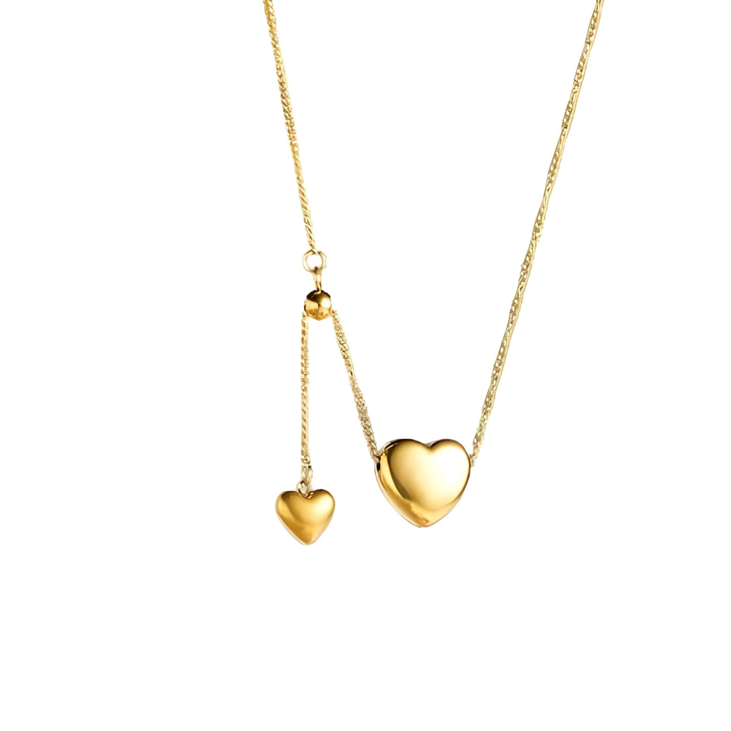Yanghyu 18k Gold Plated Heart Necklace for Women, Adjustable 18-20 Inch Love Heart Pendant Choker, Elegant Gift for Valentine's Day, Anniversary, Birthday for Her, Girlfriend, Wife (Kindred Spirits)