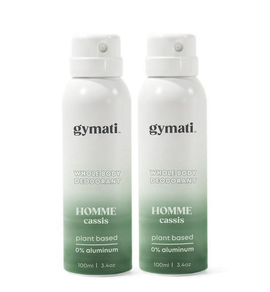 Gymati Natural Deodorant Body Spray – Aluminum-Free, Plant-Based Blend with Aloe & Zinc, Long-Lasting Odor Protection, Luxury-Inspired Scent Men, Pack of 2