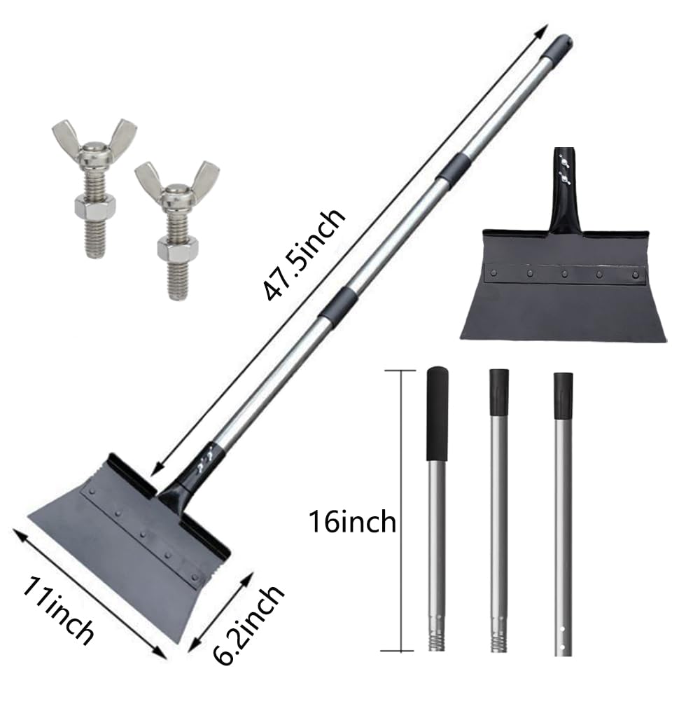 IRISFLY Long Handle Multifunctional Cleaning Scraper Shovel,Heavy Duty Garden Tool for Landscaping, Farm Weeding Tool, Outdoor Garden Camping Weeding