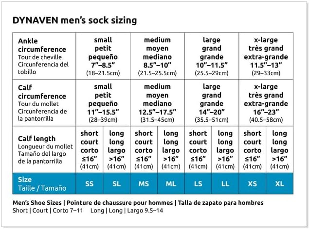 SIGVARIS Men’s DYNAVEN Closed Toe Calf-High Socks 30-40mmHg - Large Long - Light Beige