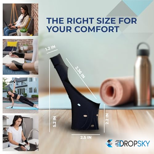 Dropsky Waterproof Wrist Thumb Support With Gel Pad, Thumb Brace for Arthritis Pain and Support-Thumb Wrist Brace, Arthritis & Carpal Tunnel - Left and Right Hand- Lightweight,Therapy Rubber-Latex, 4
