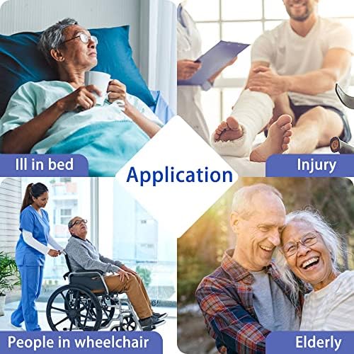 Universal Patient Lift Sling, Size L Full Body Lifts Slings with Head and Back Support, Padded Divided Leg Slings with Commode Opening, 5 Handles, 6 Straps, Transfer Sling for Elderly,