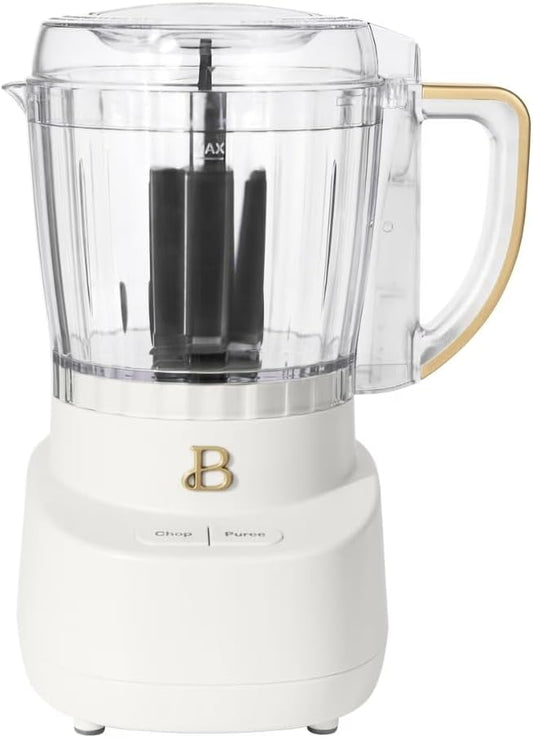 3-Cup Mini Food Chopper 250W with, Electric Food Processor, Chop & Puree Function, Dishwasher Safe Parts, Safety Lid, Compact Kitchen Appliance (White Icing)