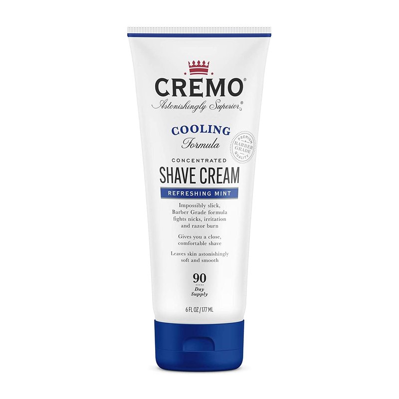 Cremo Barber Grade Cooling Shave Cream Bundle, 2 Pack 6 Fl Oz Ultra-Slick Shaving Cream Fights Nicks, Cuts and Razor Burn, WHITE
