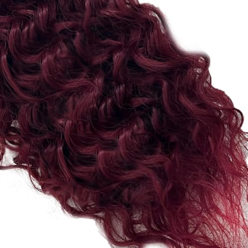 Augfst Brazilian Virgin Human Hair Bundles Burgundy 99J Water Wave Curly Human Hair Bundles 18 20 22 inch Unprocessed Brazilian Wine Red Quick Weave Hair for Black Women