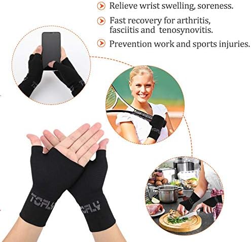 Thumb and Wrist Support for Joint Pain, Tendonitis, Sprain, Hand Instability, Compression Wrist Sleeves with Thumb Support