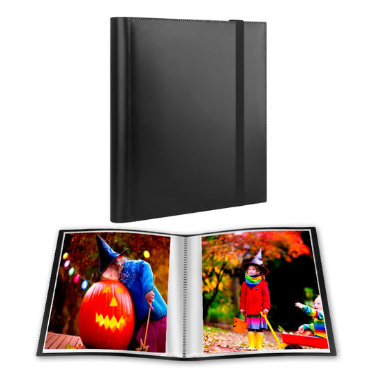Aevdor Photo Album 8x10, 8x10 Photo Album Book Holds 68 Photos, Art Portfolio Binder for 8 x 10 Pictures, 10 x 8 Sheet Protector Folder for Photos, Kids Artwork, Sketch (Black)