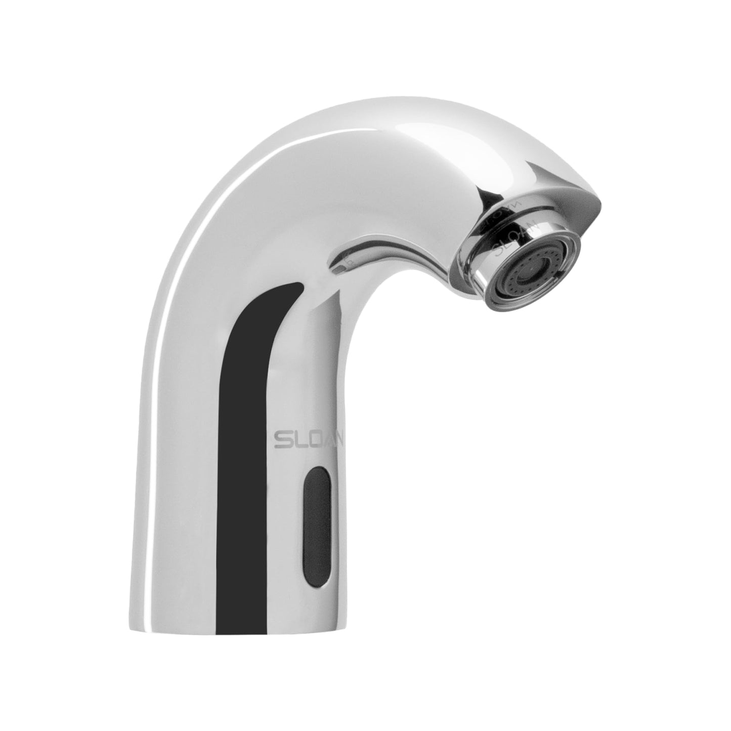 Sloan SF-2100 Sensor Activated Touch-Free Faucet, Commercial Grade w/Mounting Hardware - 0.5 GPM Plug Adapter Hardwired Deck-Mounted Low Body with 4" Trim Plate, Polished Chrome Finish, 3362103