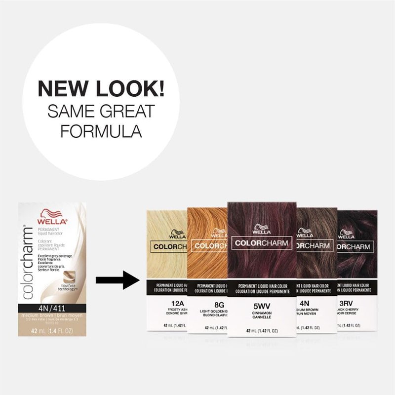 COLORCHARM Permanent Liquid Hair Color | 2N Very Dark Brown | Up to 100% Gray Coverage | 1.42 Fl Oz