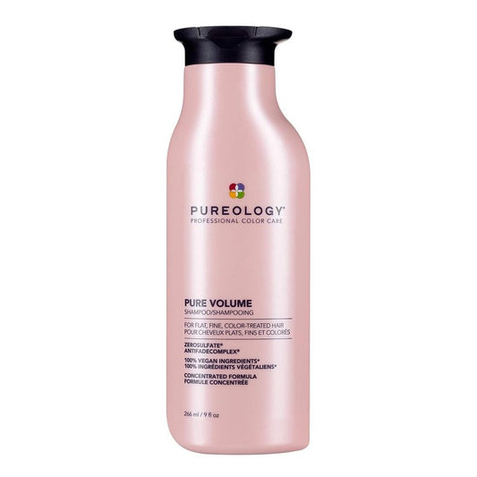 Pureology Pure Volume Shampoo - Enhances Volume and Movement, Lightweight Shampoo for Fine, Flat, Color Treated Hair, Sulfate-Free & Vegan, 9 Fl Oz
