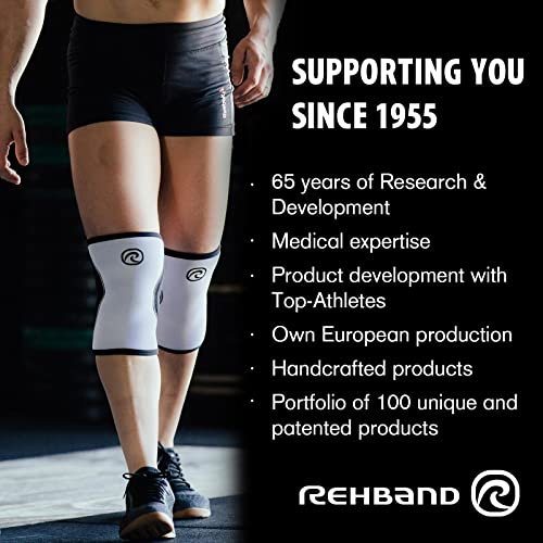 Rehband 7mm Power Max Knee Compression Sleeve for Strength Sports, Competition Grade, Neoprene Knee Sleeves for Bodybuilding & Heavy Powerlifting, Colour:Camo - 1 Pair, Size:X-Large