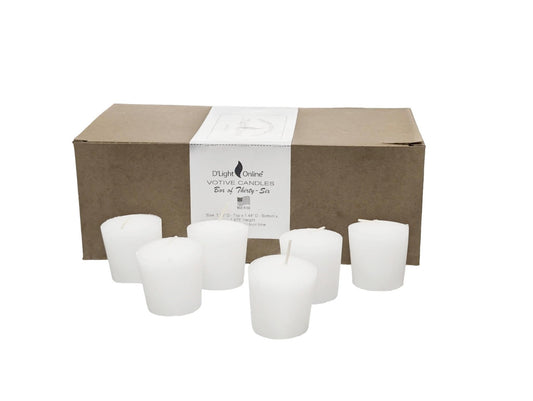 15 Hour Tapered Votives Unscented Premium - for Food Warmer, Church Candles, Home Decoration, Restaurant, Table Top Lights and Weddings (White, Tapered 15 Hour - Case of 144)