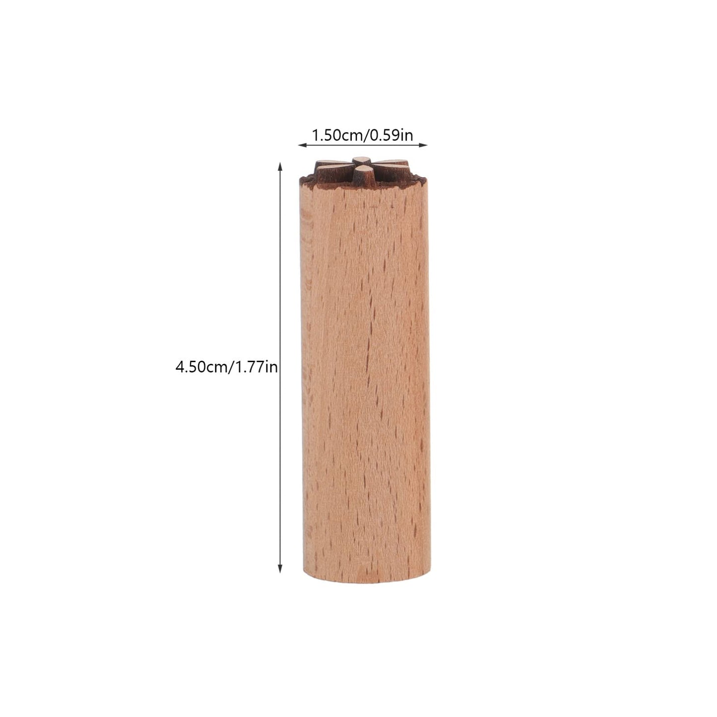 EXCEART 5Pcs Wood Texture Flower Stamps for Clay Pottery Crafting Natural Wooden Daisy Stamps for Scrapbooking and Kids Floral Art Projects
