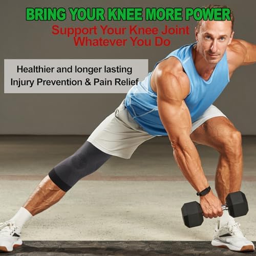 KEKING Orthopedic Brace for Tendinitis, Arthritis, ACL, MCL, Injury Recovery, Meniscus Tear, Knee Pain, Aching Knees, Patellar Tendonitis and Arthritis, Knee Compression Sleeves 2 Pack, Black L