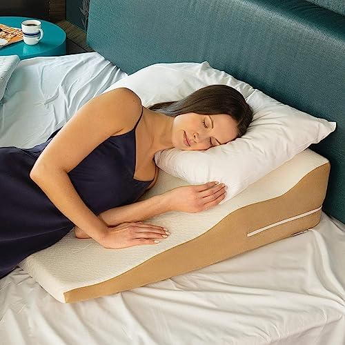 Avana Contoured Bed Wedge 24" Support Pillow with Gel-Infused Memory Foam and Cooling Tencel Cover