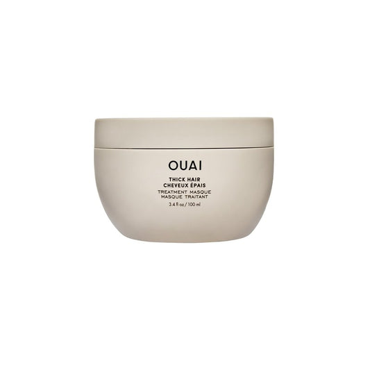 OUAI Thick Hair Mask - Treatment Masque with Almond Oil, Olive Oil, & Hydrolyzed Keratin to Restore Damaged Hair - Phthalate & Paraben Free Masque (3.4 Oz)