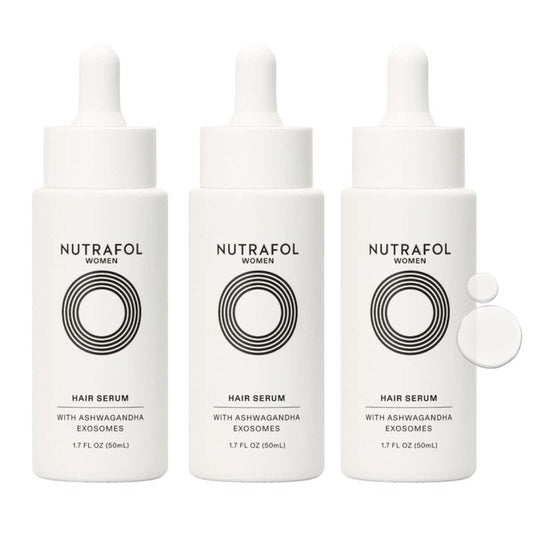 Nutrafol Women's Hair Serum, Vegan Scalp Serum, Supports Visibly Thicker and Stronger Hair, Lightweight and Fast-Absorbing - 1.7 Fl Oz, Pack of 3
