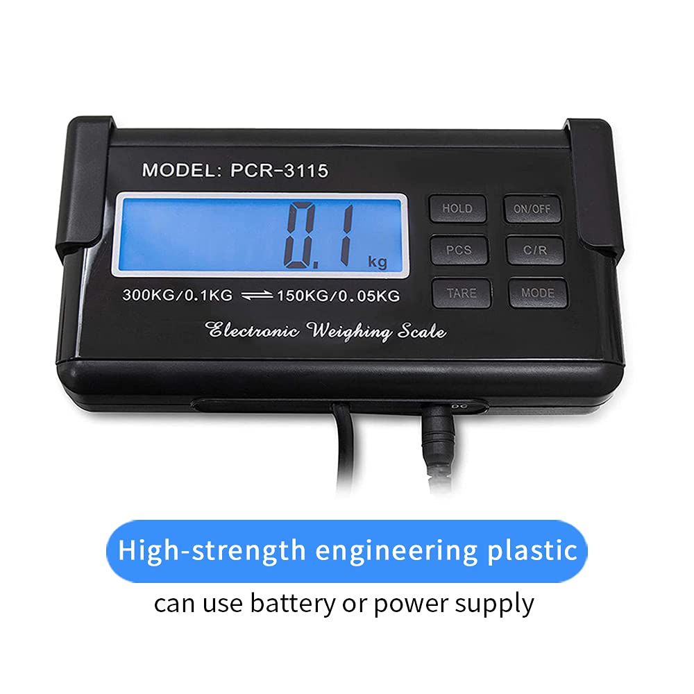 Spritool New Model 1100LB(500 KG *0.1 KG) Large Platform 41 inch Postal Digital Shipping Livestock Scale Pets Scale Small Cow or Pig Scale Animal Scale Dog Scale with Both Plug and Battery