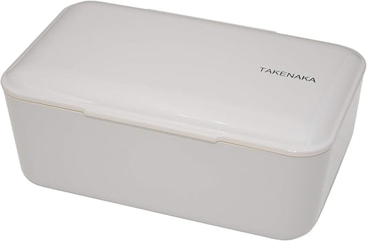 Bento Bite Box from TAKENAKA Japan, Made of Recycled Plastic Bottles for Eco, Sustainable Lunch Box(Gray Champignon)