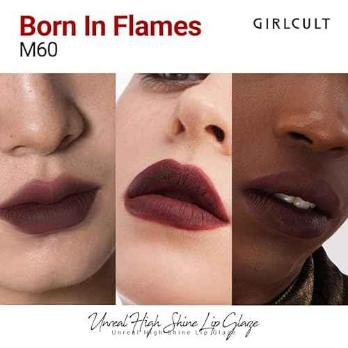 GIRLCULT Matte Lip Stain ? Lightweight Velvet Lip Tint, Long Lasting Liquid Lipstick, Transfer Resistant, Non-Drying & Smudge Proof Formula (M60)
