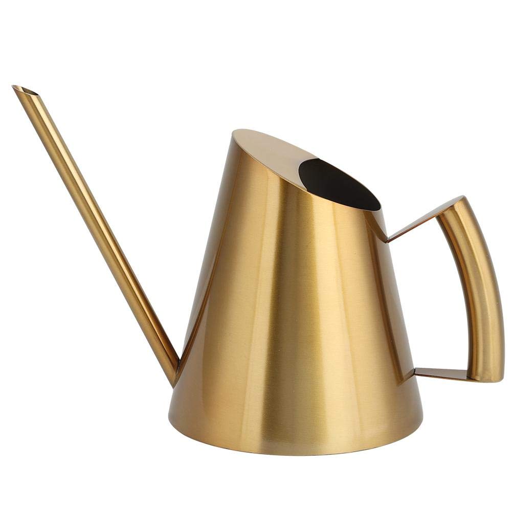 Fdit Stainless Steel Watering Can with Long Spout Steel Plant Waterer Watering Pot Sprinkle Pot Garden Flowers Plants Flower Tool(1500ml)