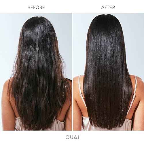 OUAI Hair Gloss - In-Shower Shiny Hair Treatment & Glaze with Frizz Control - Heat Protectant Infused with Hyaluronic Acid, Rice Water & Panthenol - Paraben, Phthalate & Sulfate Free (6 Oz)
