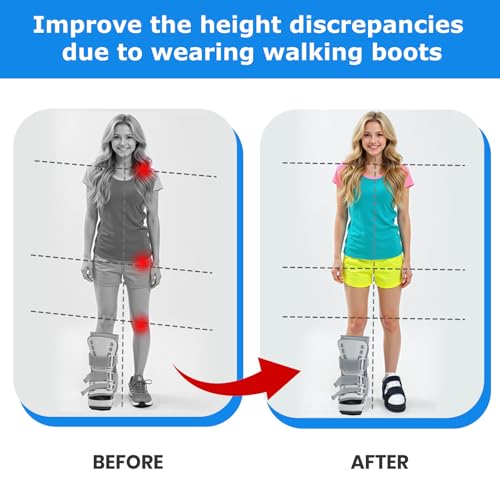 Shoe Balancer Shoe Leveler for Use with Walking Boots or Leg Lenght Adjustments, Shoes Lift for Men and Women (Small)