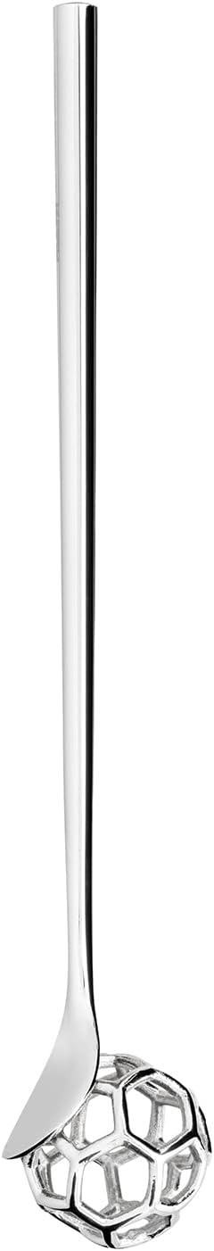 Alessi "acacia" Honey Dipper in 18/10 Stainless Steel Mirror Polished, Silver