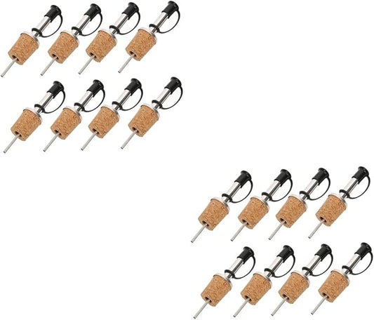 Ciieeo 2sets 8pcs Wine Cork Pourer Wine Spout for Airtight Sealing and Soda Bottles Home Bar Accessory 8pcs*2