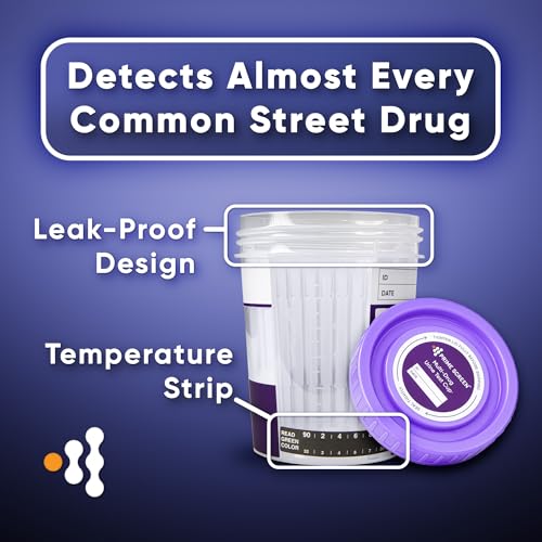 Prime Screen Urine Drug Test Compact Cup 16 Panel Kit (AMP,BAR,BUP,BZO,COC,mAMP,MDMA,MOP/OPI,MTD,OXY,PCP,THC, ETG, FTY, TRA, K2) -CDOA-9165EFTK (5)