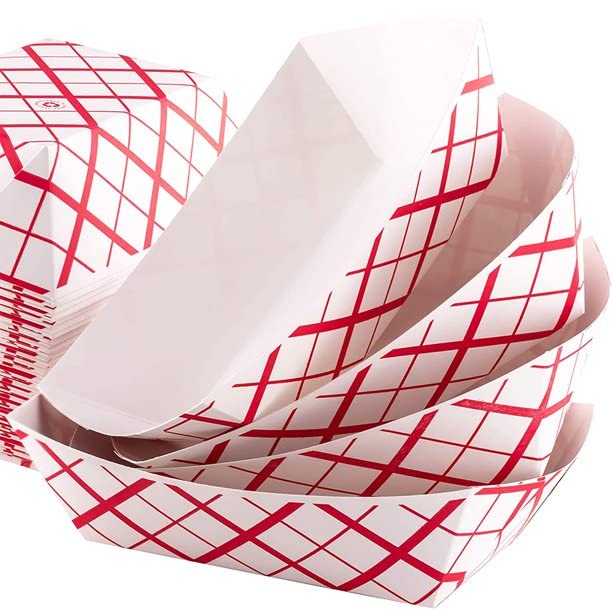 VEVOR Hot Dog Roller 7 Rollers 18 Hot Dogs Capacity 1050W Stainless Sausage Grill Cooker Machine & 7" Red Checker Paper Hot Dog Trays- Pack of 100ct