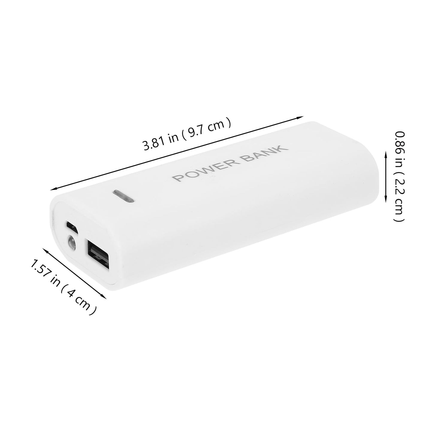 PRETYZOOM Hidden Storage Box Fake Power Bank Secret Compartment for Coins Cash Jewelry Compact Portable 3.81X1.57X0.86 Inch