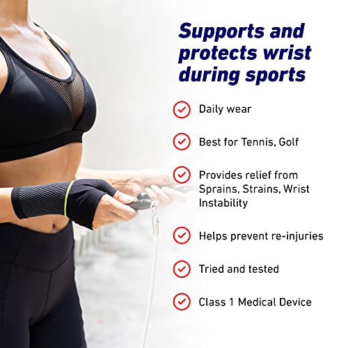 Neo-G Active Wrist Support – For Sports, Golf, Basketball, Football, Yoga, Tennis. For Sprains, Strains, Tendonitis, Injury Recovery - Multi Zone Wrist Wrist Compression Sleeve – M