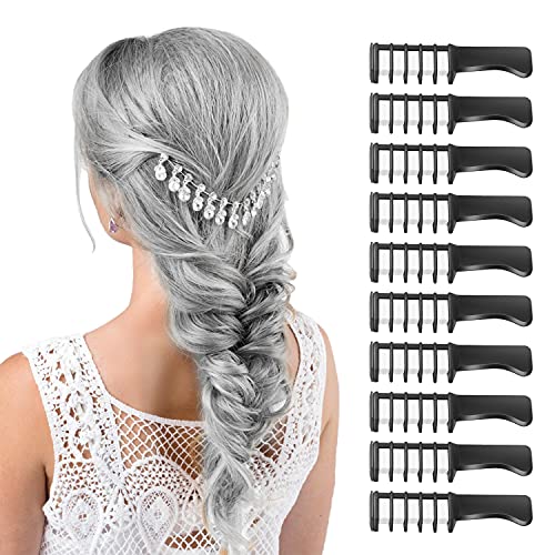 MSDADA White Hair Chalk for Girls - 10 Pcs New Hair Chalk Comb Temporary Bright Washable Hair Color Dye for Girls Kids - Christmas Birthday Easter Halloween Gifts for Girls Kids