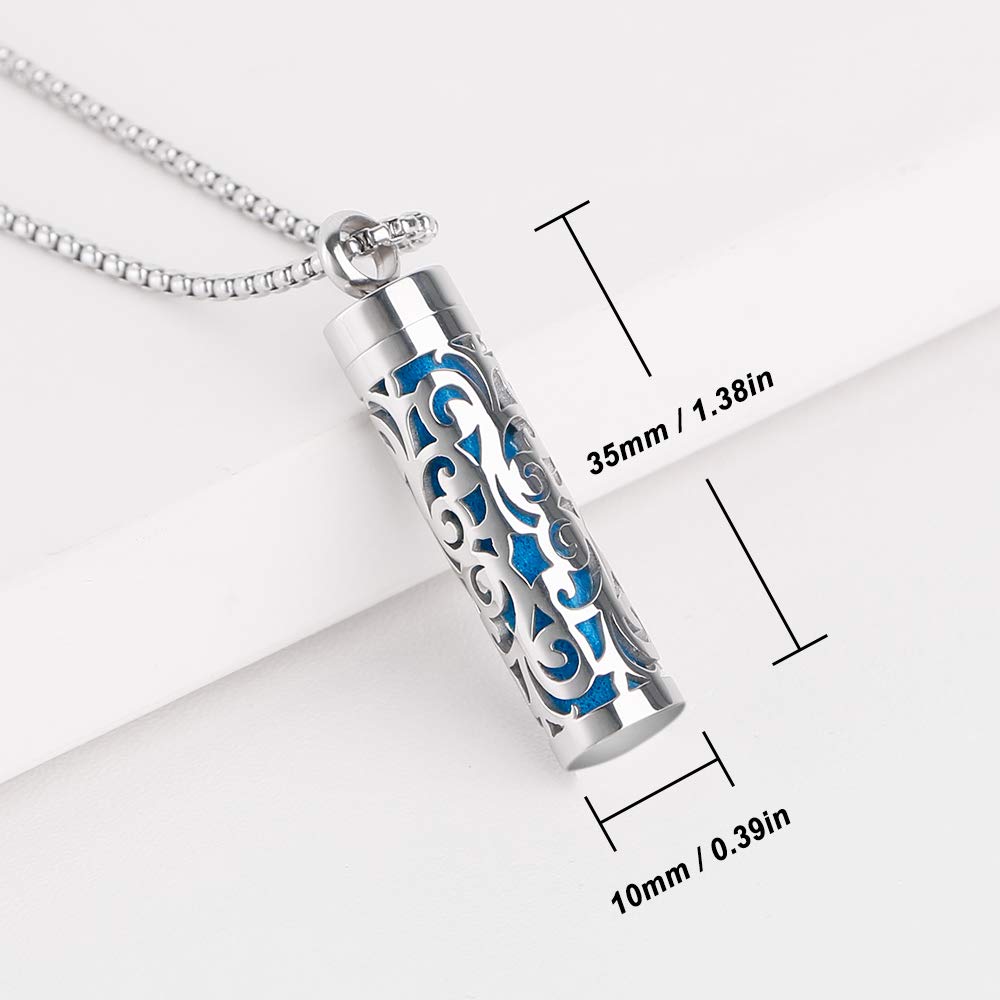 Maromalife Essential Oil Necklace for Women, 316L Stainless Steel Aromatherapy Pendant Diffuser Necklace, Essential Oil Jewelry Gift for Men Women, Christmas, Birthday