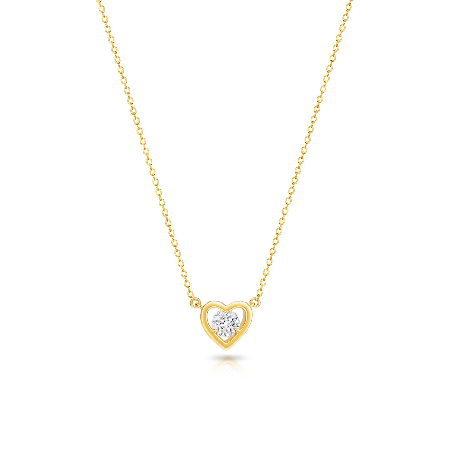 Zeffy Gold CZ Heart Necklace Tiny Cute Diamond Heart Choker Simple Dainty Gold Jewelry for Women Trendy Gifts